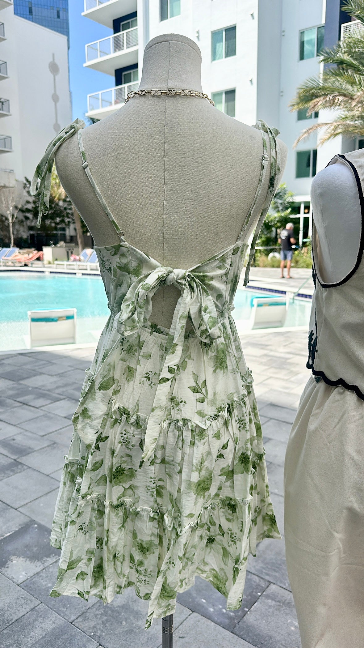 Green Floral Dress