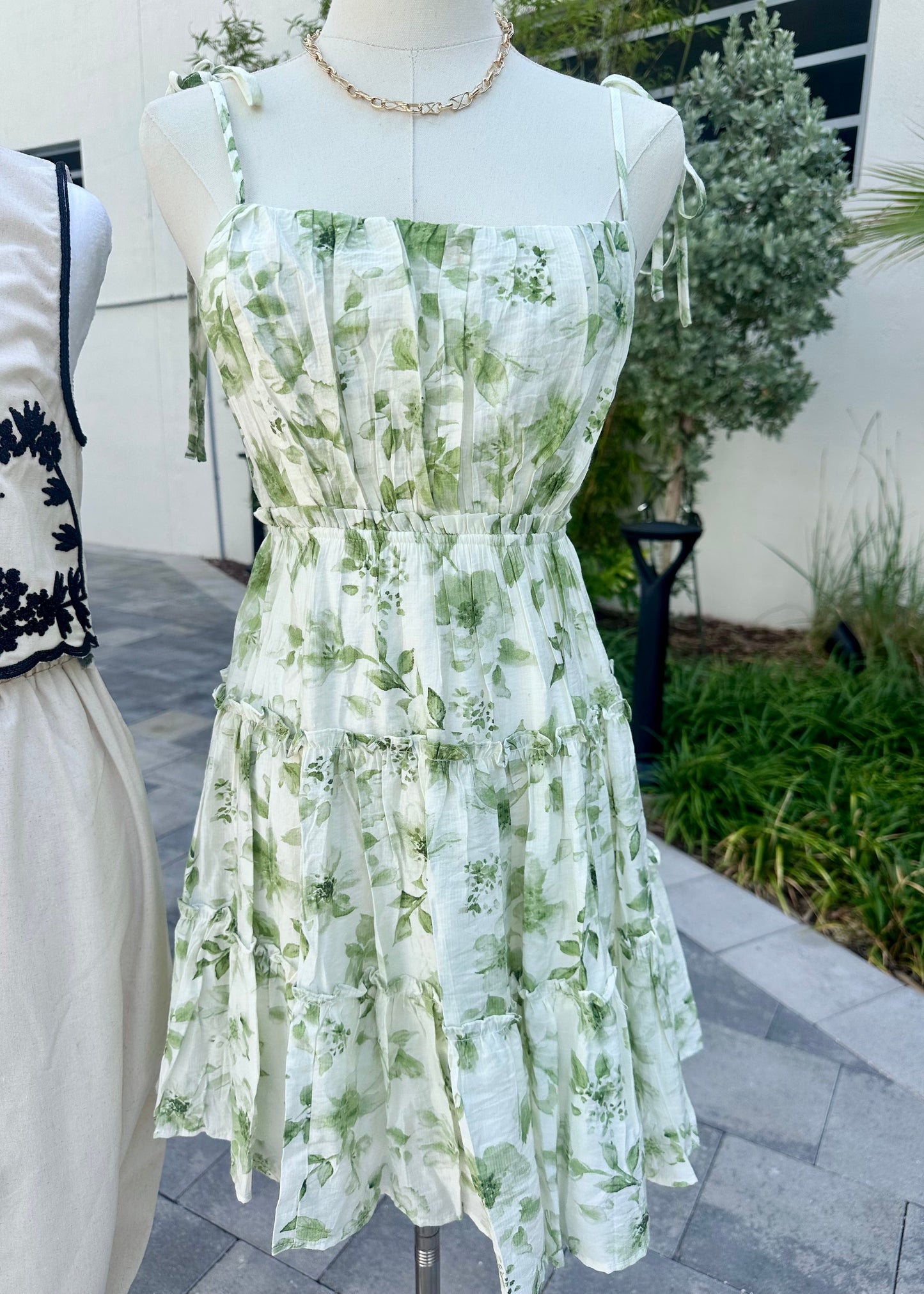 Green Floral Dress