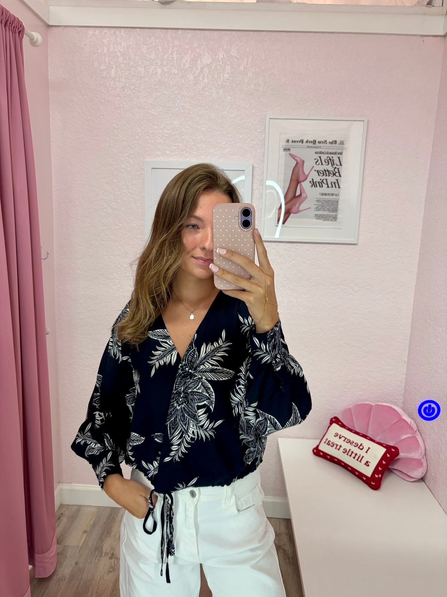 The Coastal Palms Blouse (Final Sale)
