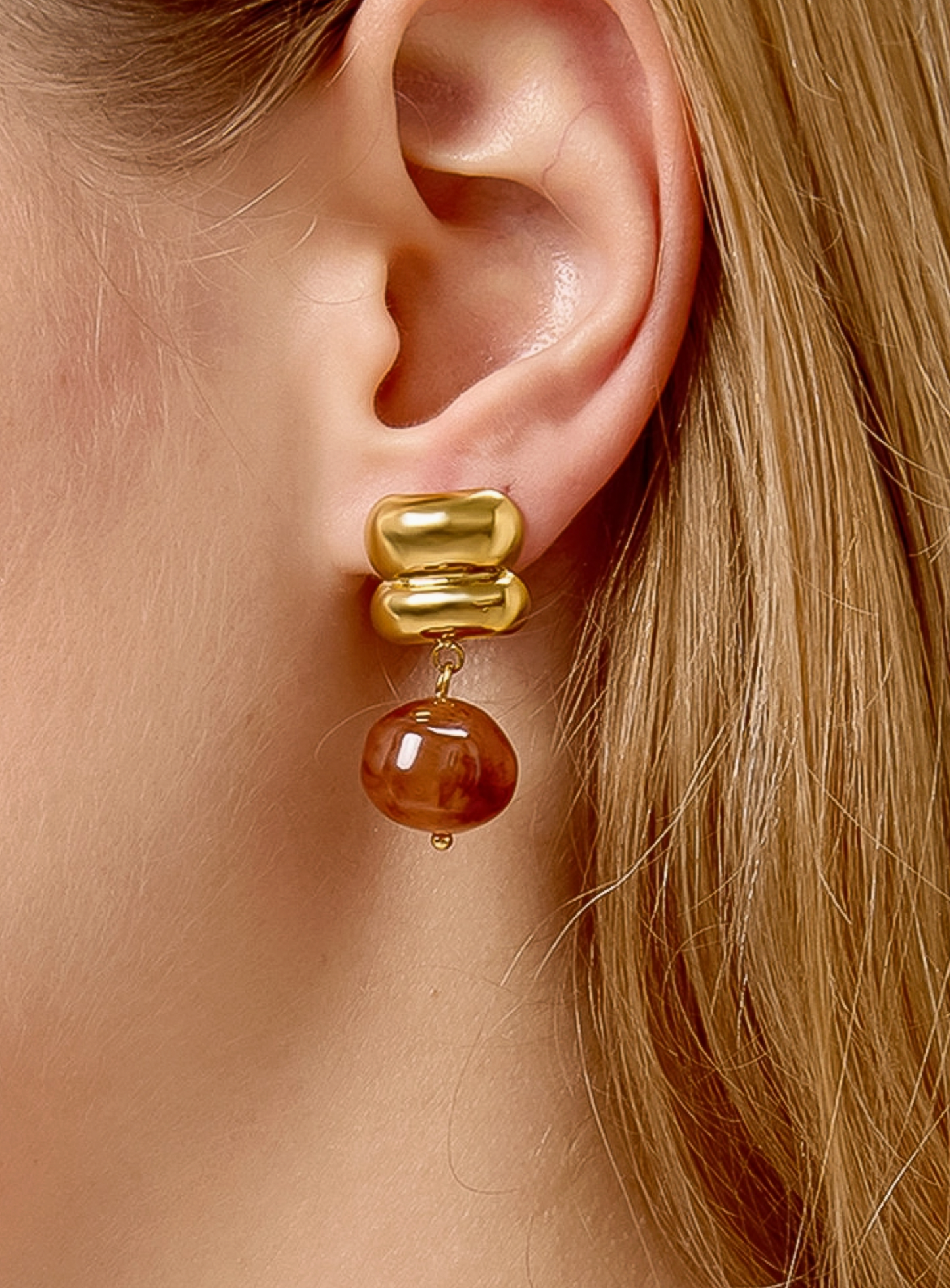 The Amber Muse Drop Earrings