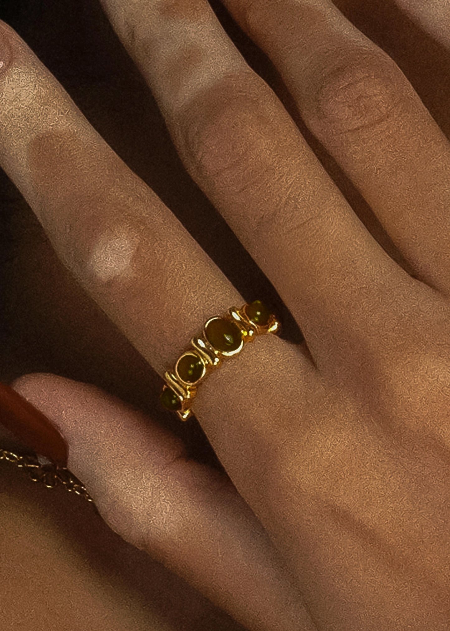 Golden Tiger Stone Ring
