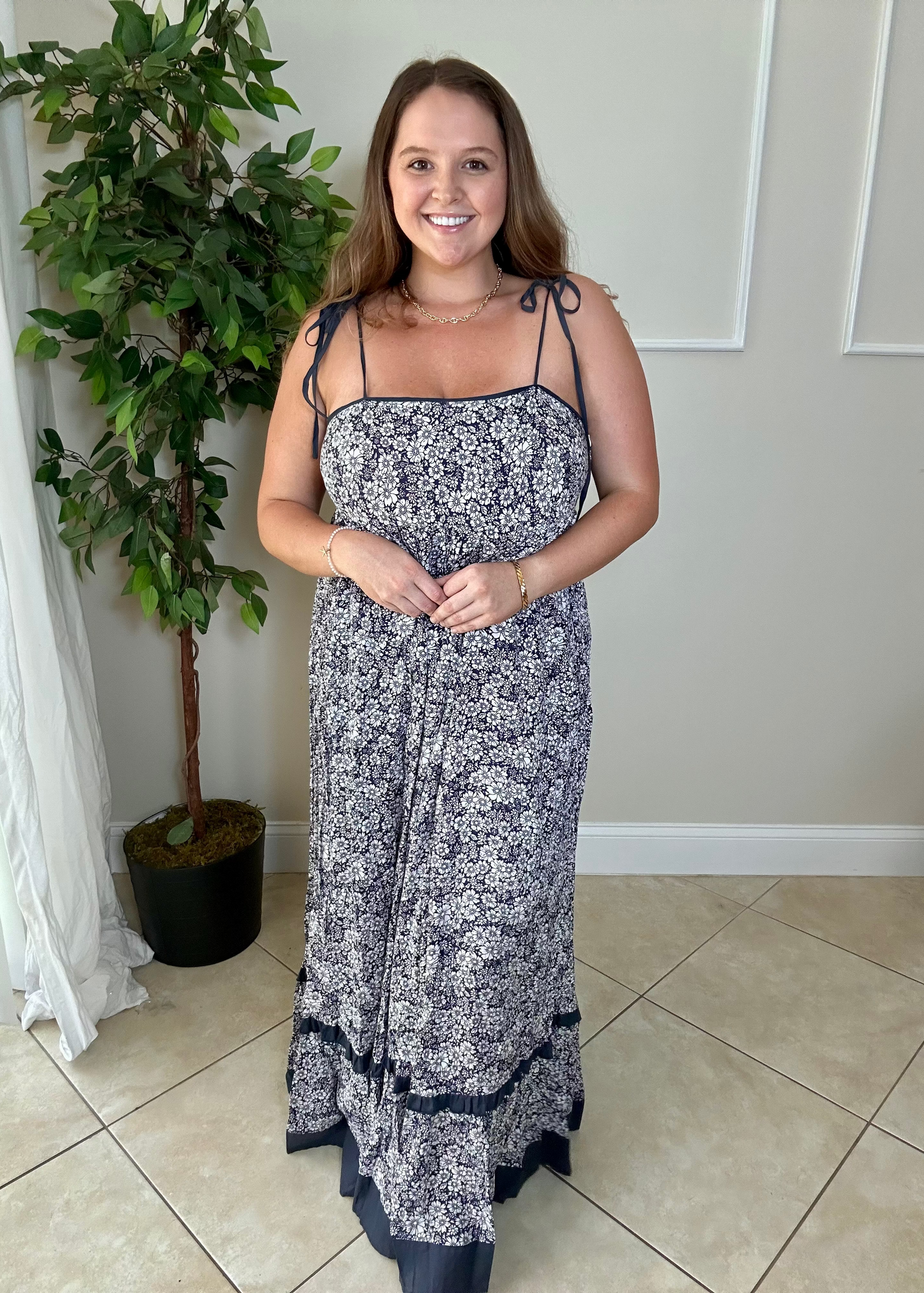 Midnight Floral Maxi Dress