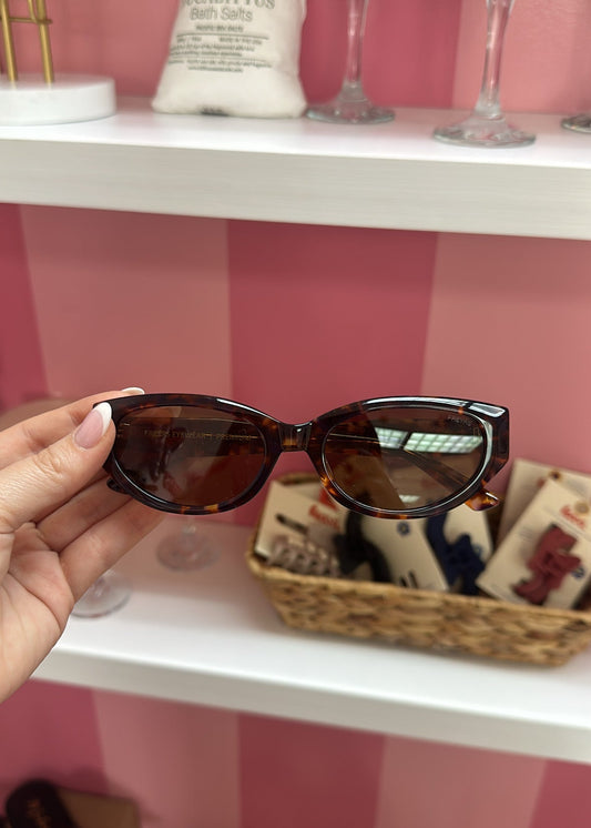 Ameli Slim Cat Eye Tortoise Sunglasses