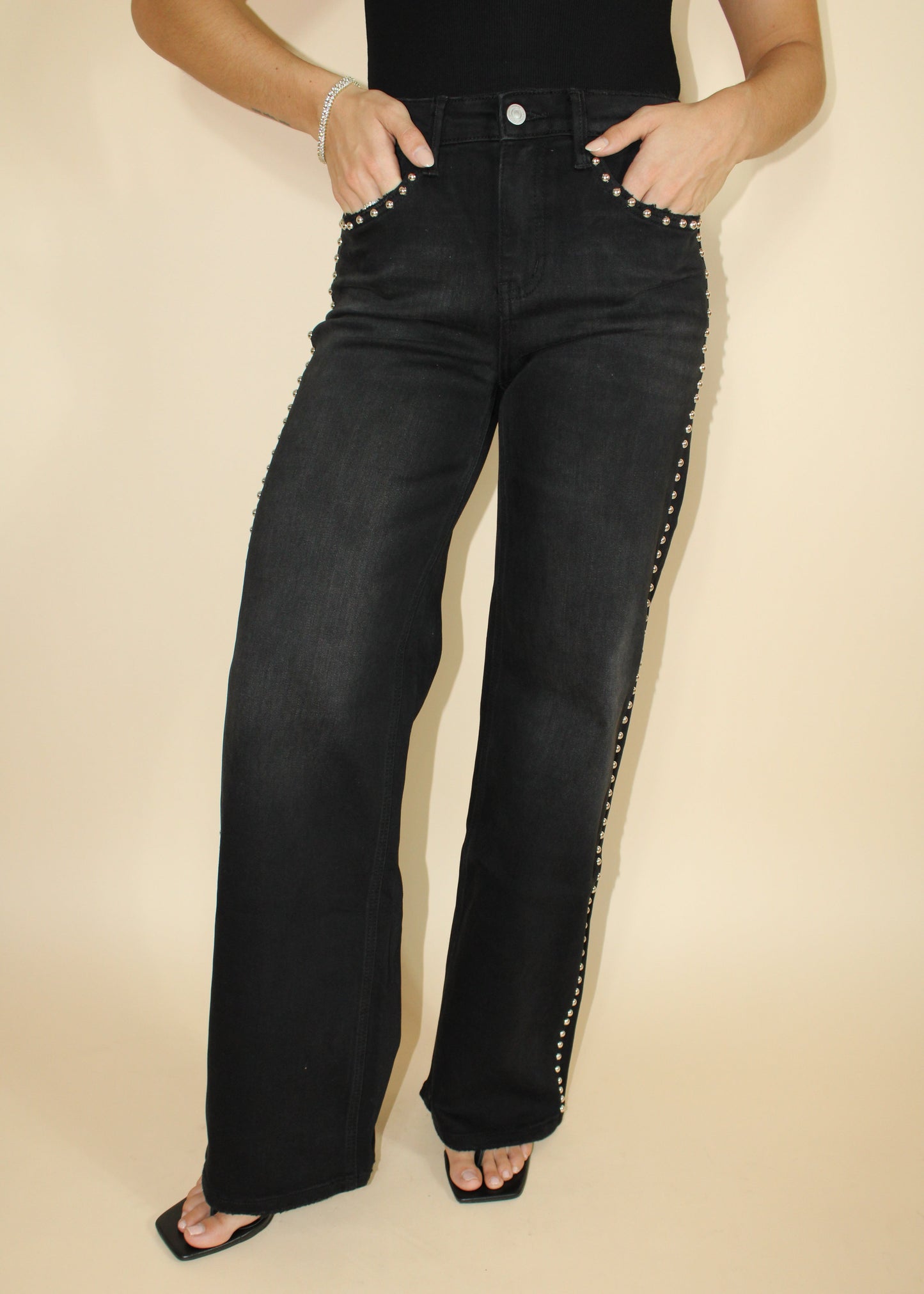 Stevie Studded Denim