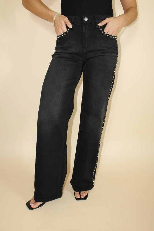 Stevie Studded Denim