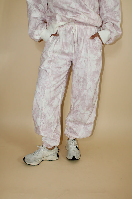 Blush Leaf Joggers