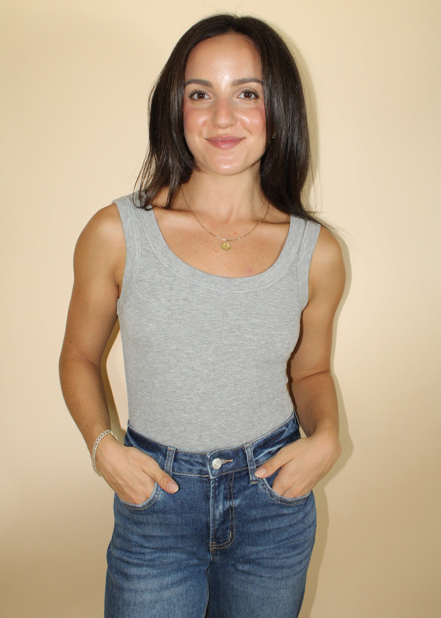 Essential Ribbed Scoop Neck Bodysuit