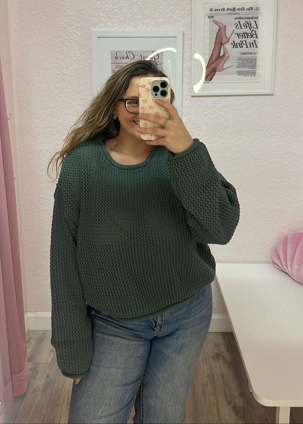 The Cozy Cloud Waffle Knit Sweater