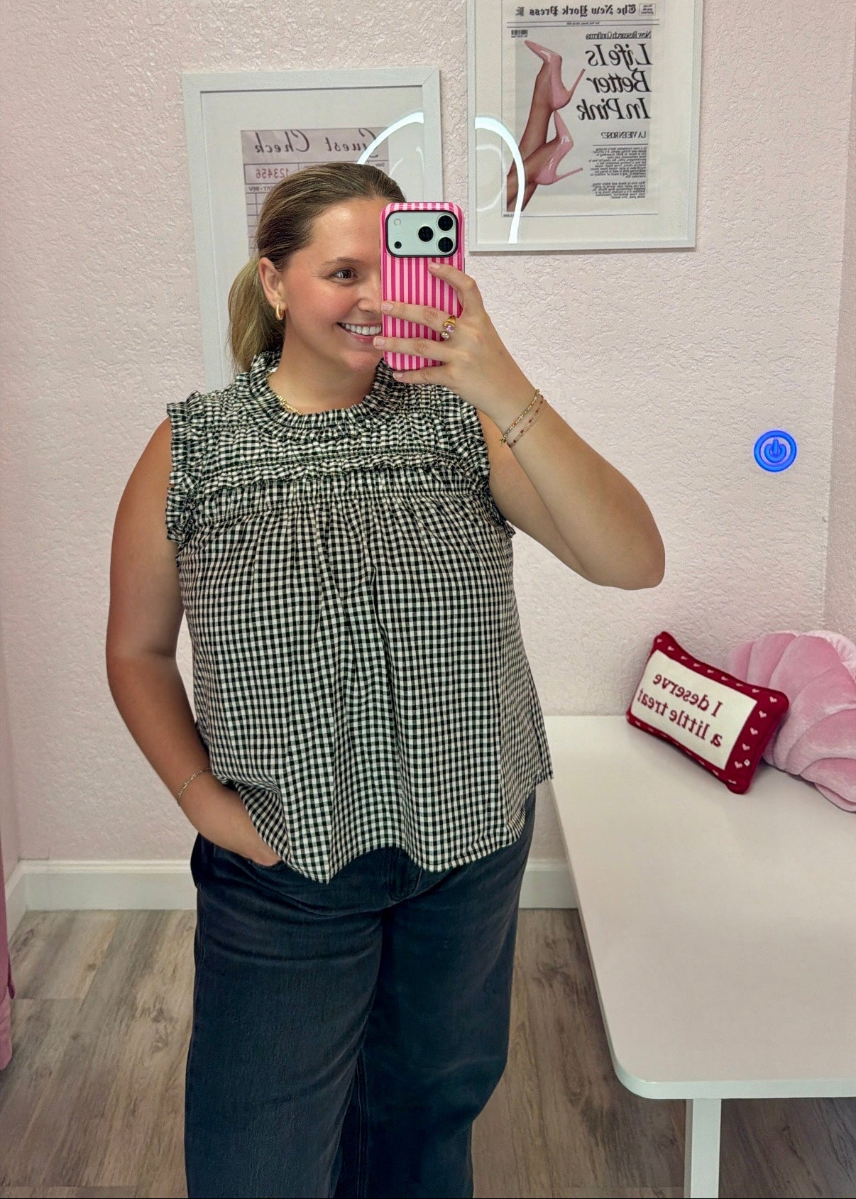 Picnic in Paris Gingham Top