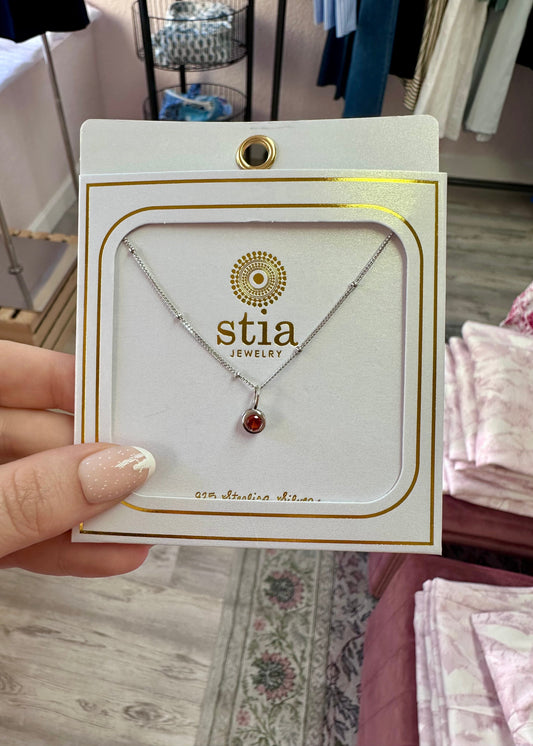 The Celestial Birthstone Pendant Necklace (Silver)