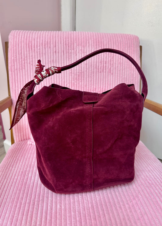 Delray Bucket Bag (Vegan Suede)