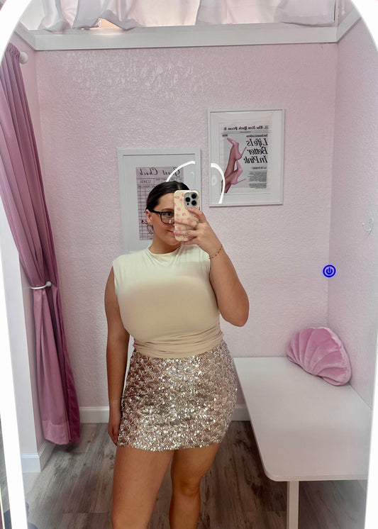 Starlight Sequin Mini Skirt