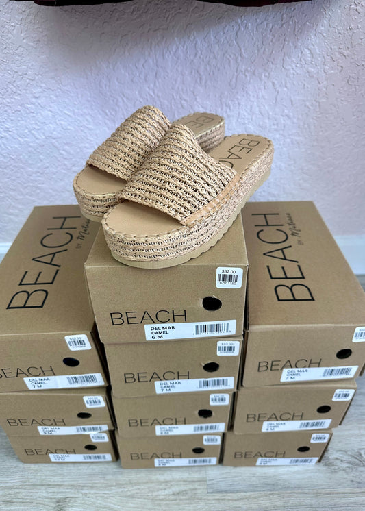 Del Mar Camel Sandals
