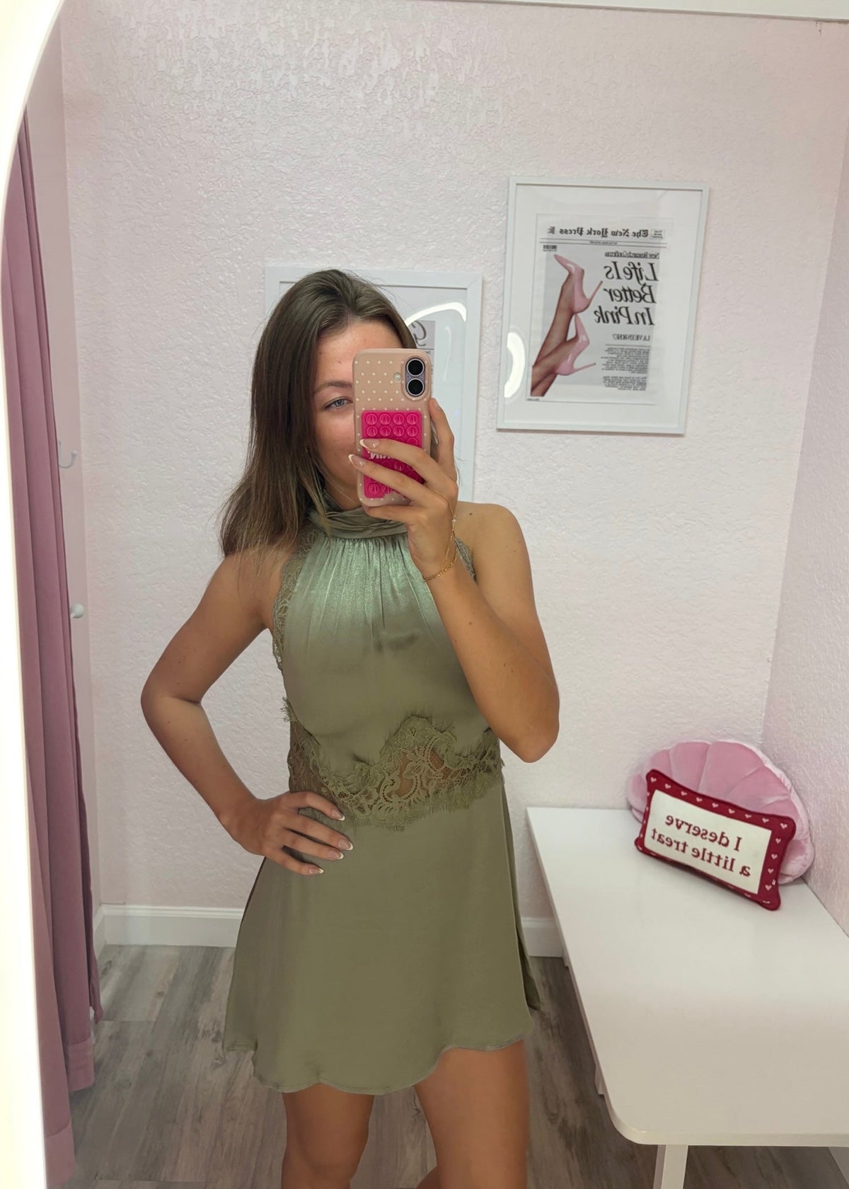 The Sage Allure Lace Mini Dress