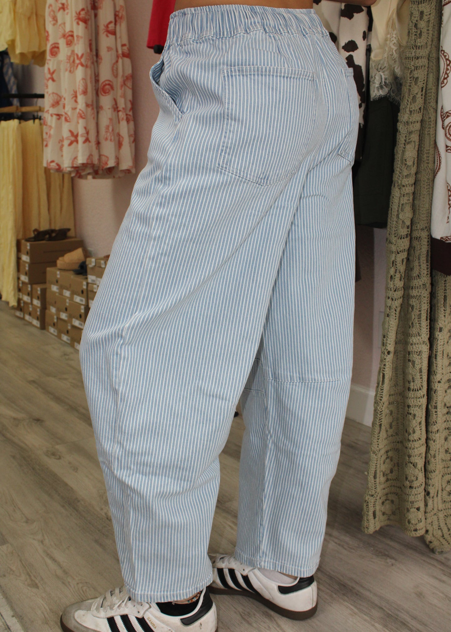 Seabreeze Stripe Barrel Pants