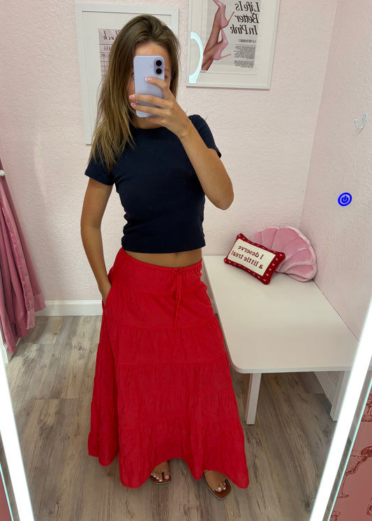 Island Heat Tiered Maxi Skirt