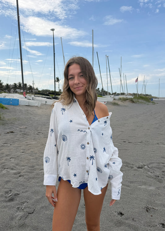 Blue Tide Button Down
