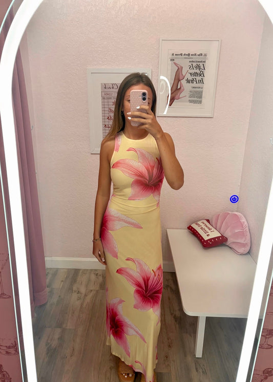 Island Hibiscus Maxi Dress