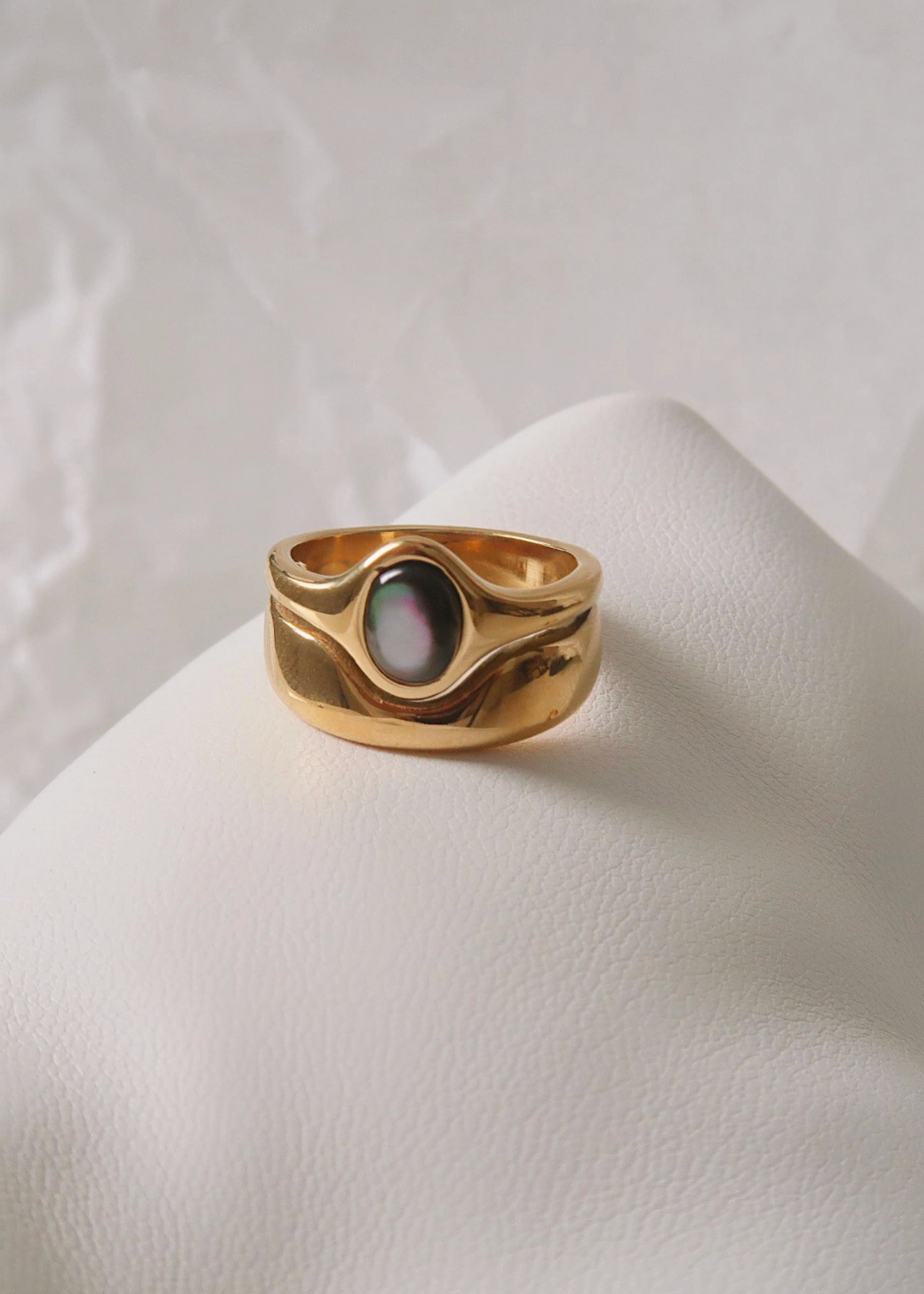 Moonlit Wave Ring