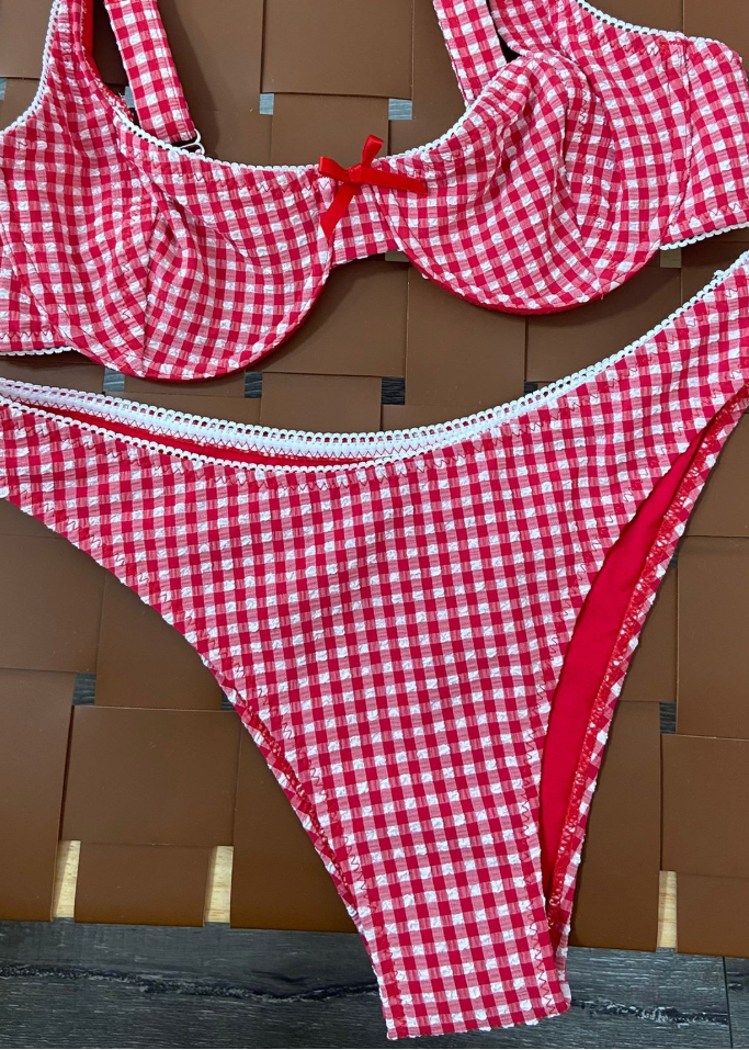 Capri Gingham Bikini Bottom