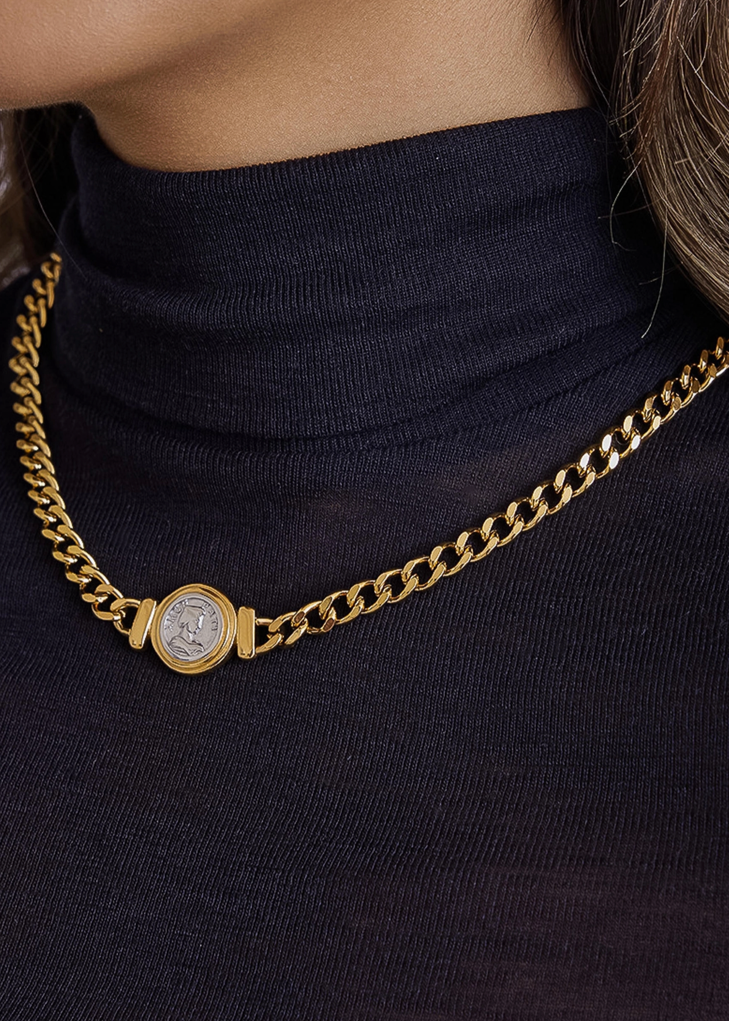 Roma Coin Chain Necklace