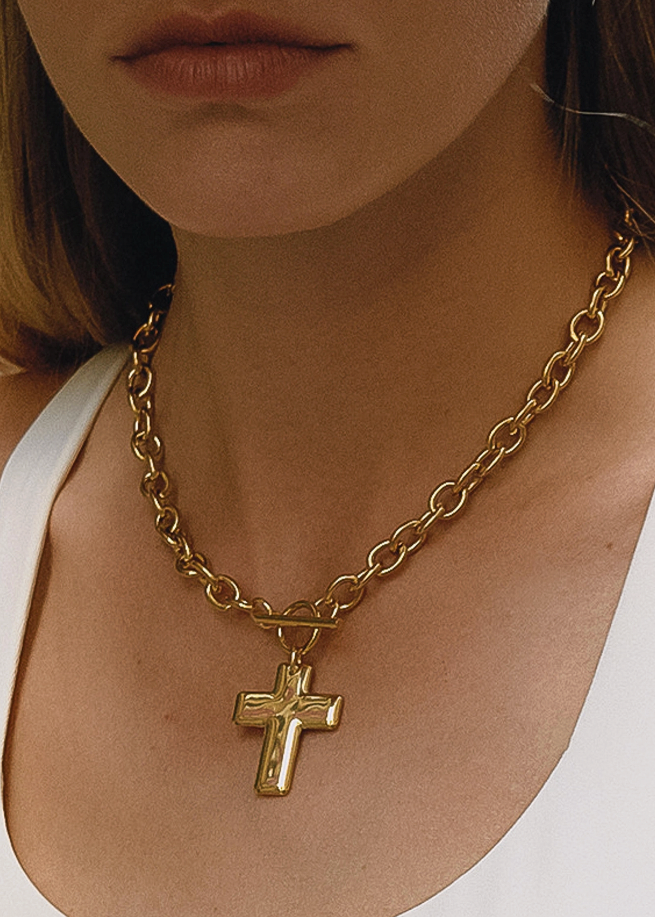 The Faithfully Bold Cross Necklace