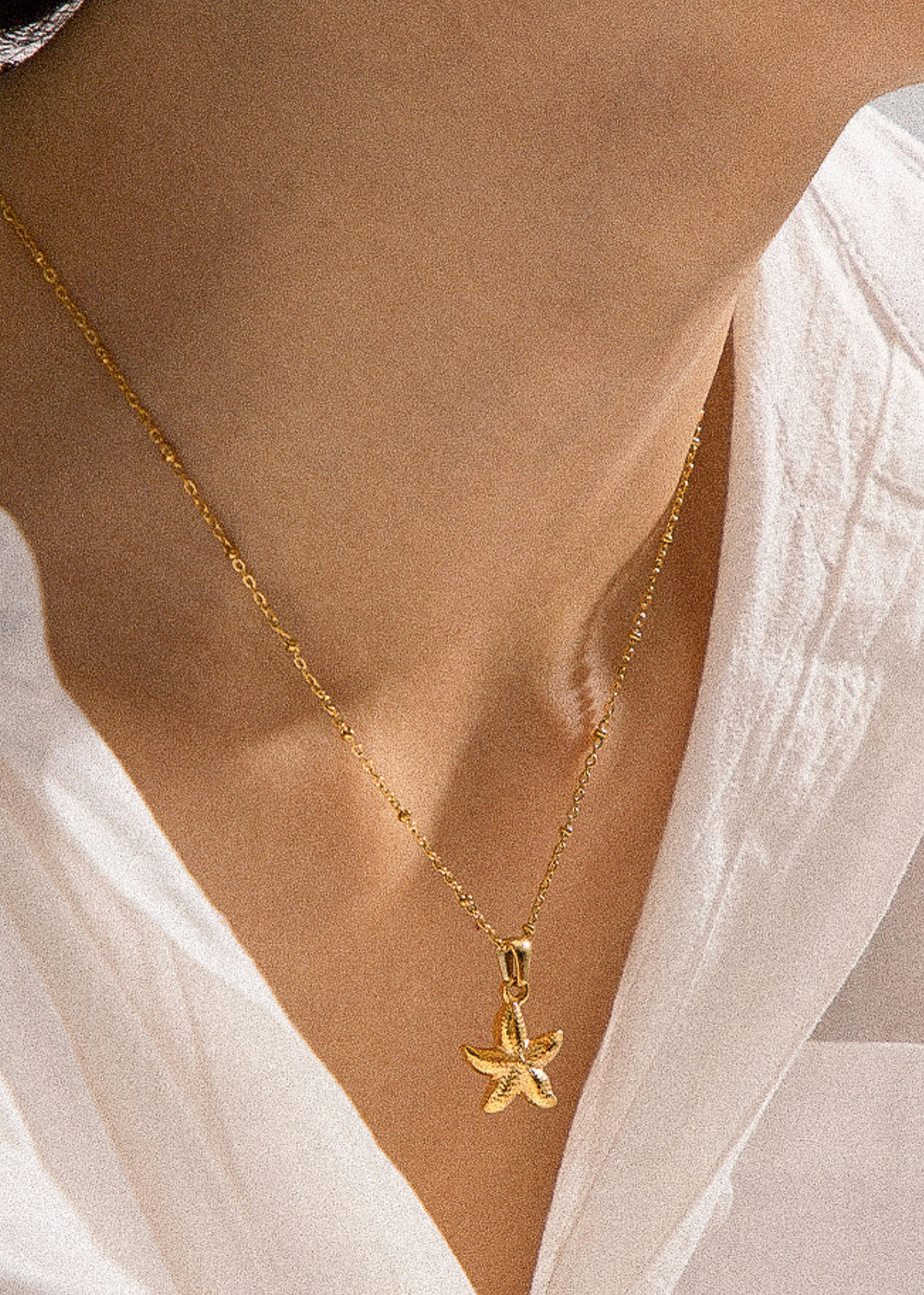 The Golden Shore Starfish Necklace