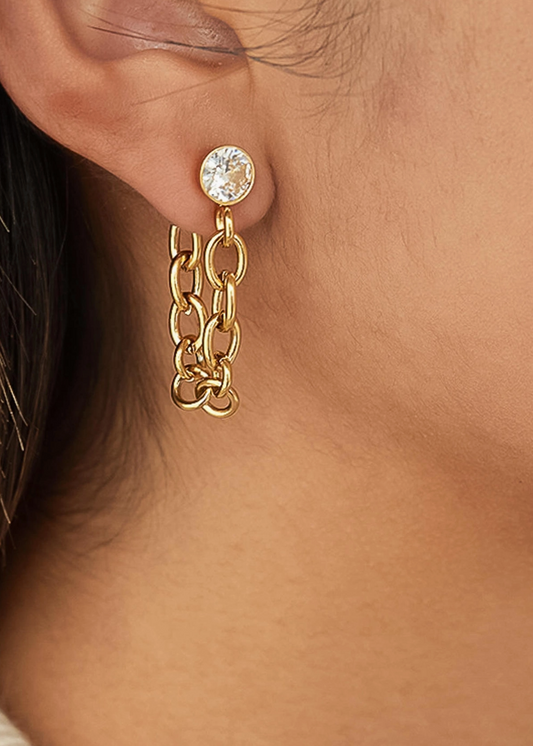 The Monaco Chain Drop Earrings
