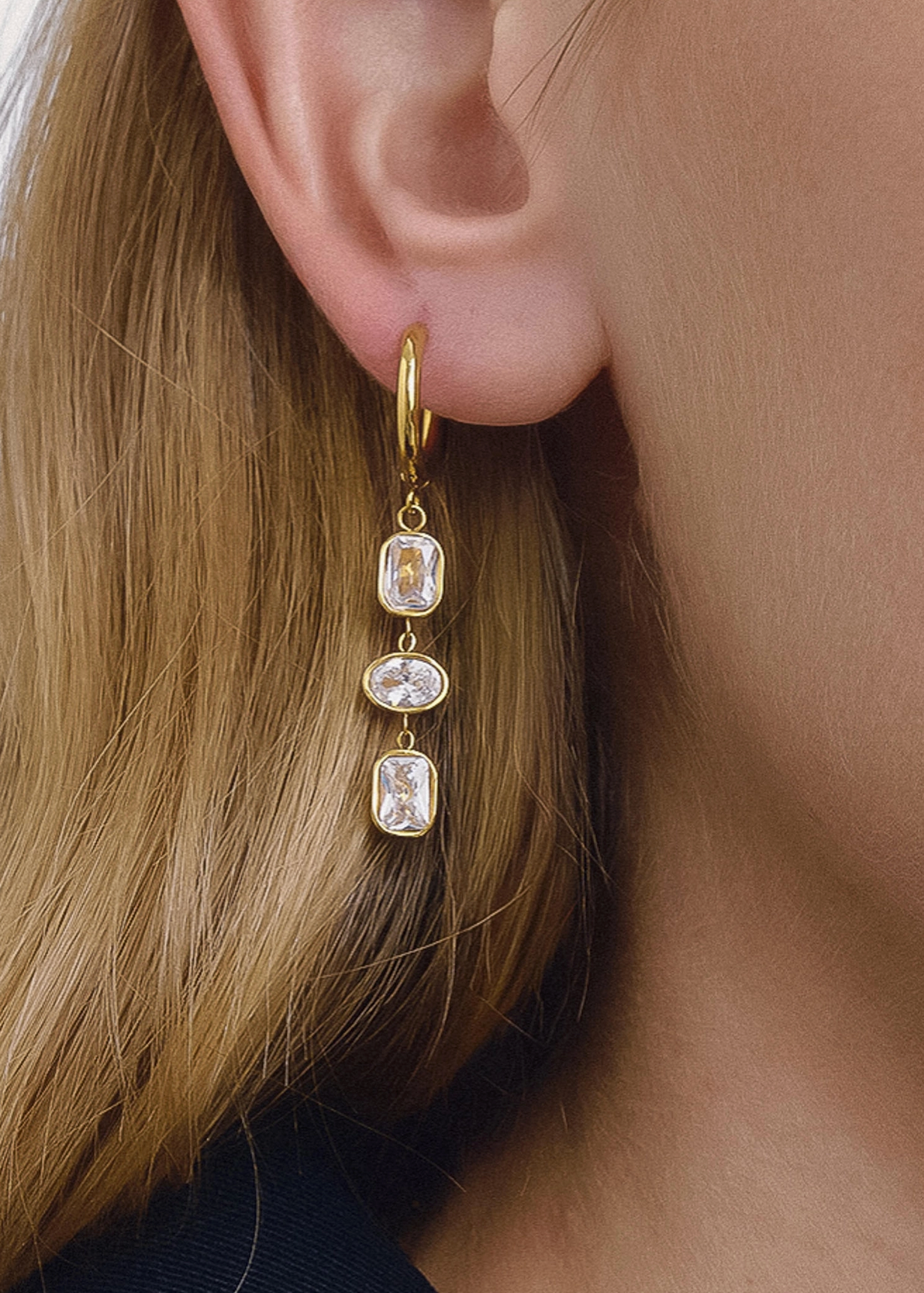 Sunniva Triple Drop Earrings
