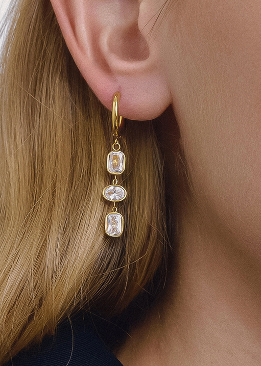 Sunniva Triple Drop Earrings